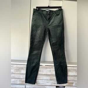 🌿 LOFT Green Corduroy Skinny Pants Size 4 (27) Stretch Casual Chic